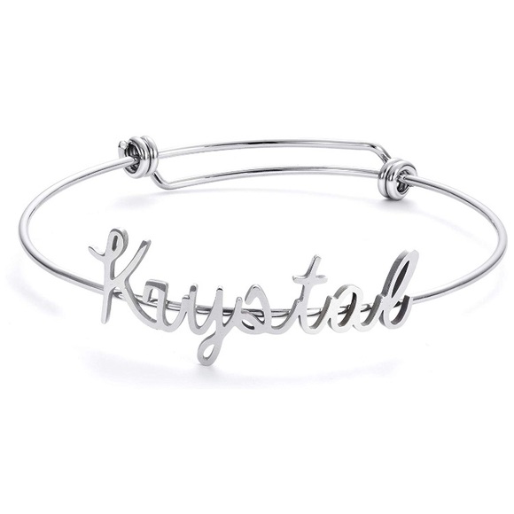 ✨KRYSTAL SILVER ADJUSTABLE NAME BRACELET  *NWT*✨ - Picture 1 of 1